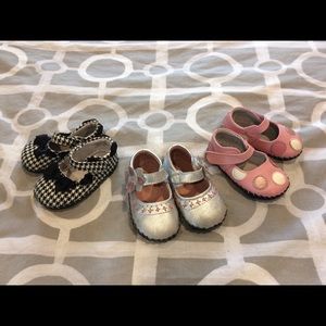 3 pairs pediped girls Mary Janes 6-12 mo pedi ped